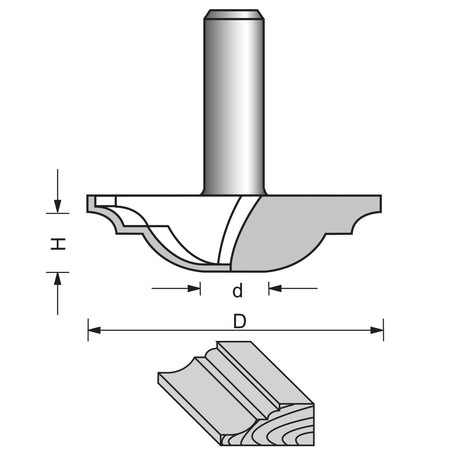 Enrutador de panel elevado bit-1947