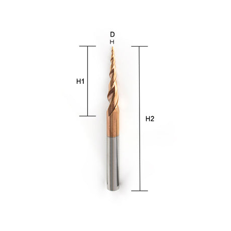 Tapered Ball Nose End Mill Carving Router Bit 6mm Shank