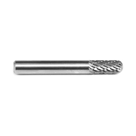 Carbide Burr SC-1 Cylinderical Ball Nose OMNI Range Head D 1/4 x 5/8L, 1/4 Shank, 2 Inch Full Length-2