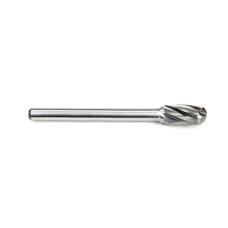 Carbide Burr SC-3NFL4 Cylinderical Ball Nose ALUMIN Range Head D 3/8 x 3/4L, 1/4 Shank, 4-1/3 Inch Full Length-2