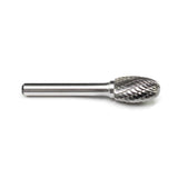 Carbide Burr SE-5 Oval Shape OMNI Range Head D 1/2 x 7/8L, 1/4 Shank, 2-5/8 Inch Full Length-2