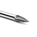 Carbide Burr SG-1 Point Tree Shape OMNI Range Head D 1/4 x 5/8L ,1/4 Shank, 2 Inch Full Length-5