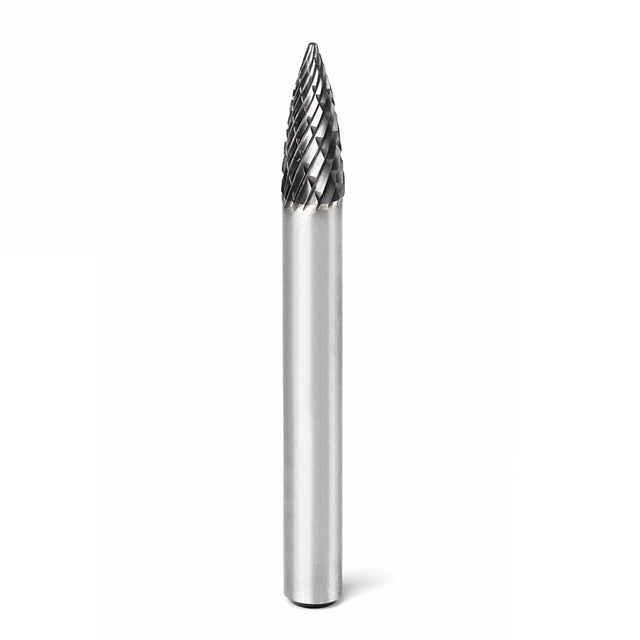 Carbide Burr SG-1 Point Tree Shape OMNI Range Head D 1/4 x 5/8L ,1/4 Shank, 2 Inch Full Length-1