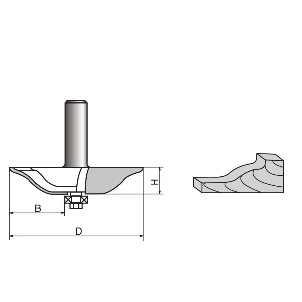 Wavy Raised Panel Router bit