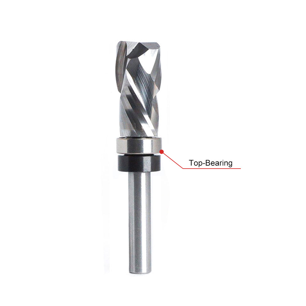 solid carbide compression spiral flush trim router bit